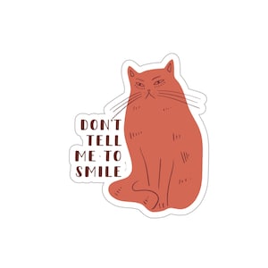 Don&#39;t Tell Me To Smile | Die-Cut Stickers