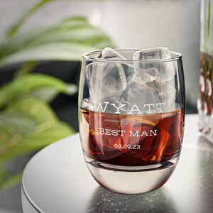 Personalisierte Western Best Man Whiskyglas