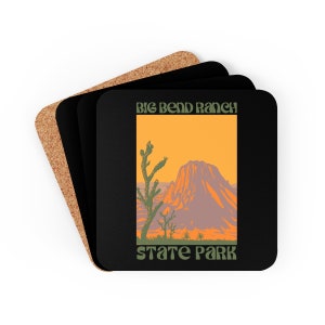 Big Bend Ranch State Park Corkwood Coaster Set