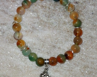 Peacock agate braclet.