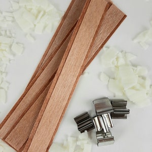 Natural wood candle wick