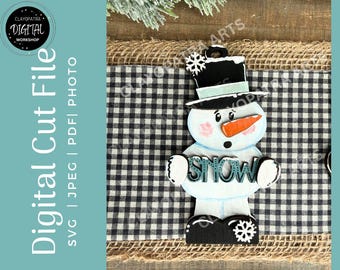Snowman Ornament Laser File|Digital Download