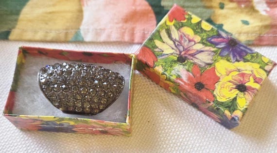 Statement Ring vintage oval stretch  pretty spark… - image 4