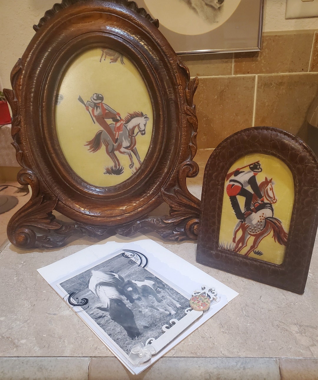 Vintage Wood Oval Frame Lovely Carved Standing Frame With Etsy