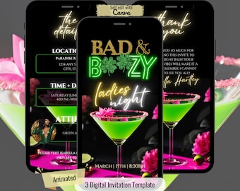 Bad & Boozy St Patrick's Day Ladies Night Invitation (Digital Download), 139