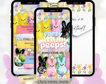 Easter Egg Hunt Invitation: Party With My Peeps (Digital Download)