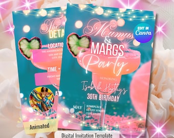 Muumuus & Margs Party Invitation: Editable Canva Template (Digital Download)
