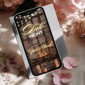 Romantic Date Night Invitation: Editable Dinner Date Template (Digital Download)