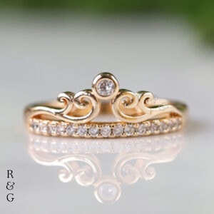 14 k Gold Diamond Ring, Tiara Diamond Ring, Diamond Engagement Ring, Custom Made Jewelry, Lab Grown Diamond Ring, Minimalist Jewelry