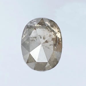 1.74 CT Oval Salt and Pepper Diamond: 7.8 mm Loose Gemstone