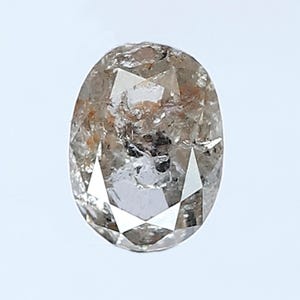 1.56 CT Oval Salt and Pepper Diamond: Natural Grey Black Loose Diamond