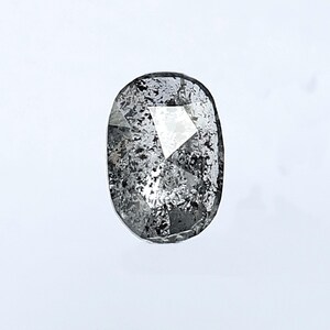 1.01 CT Oval Salt and Pepper Diamond: Natural Grey Black Loose Diamond