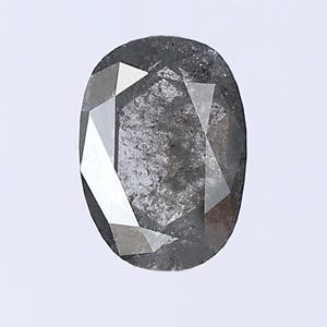 2.42ct Oval Salt & Pepper Diamond: Natural Grey-Black Loose Diamond