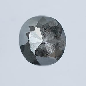 3.12ct Oval Salt and Pepper Diamond: Natural Grey Black Loose Diamond