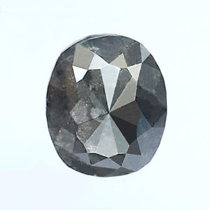2.38 CT Oval Salt and Pepper Diamond: Loose Natural Grey Black Diamond