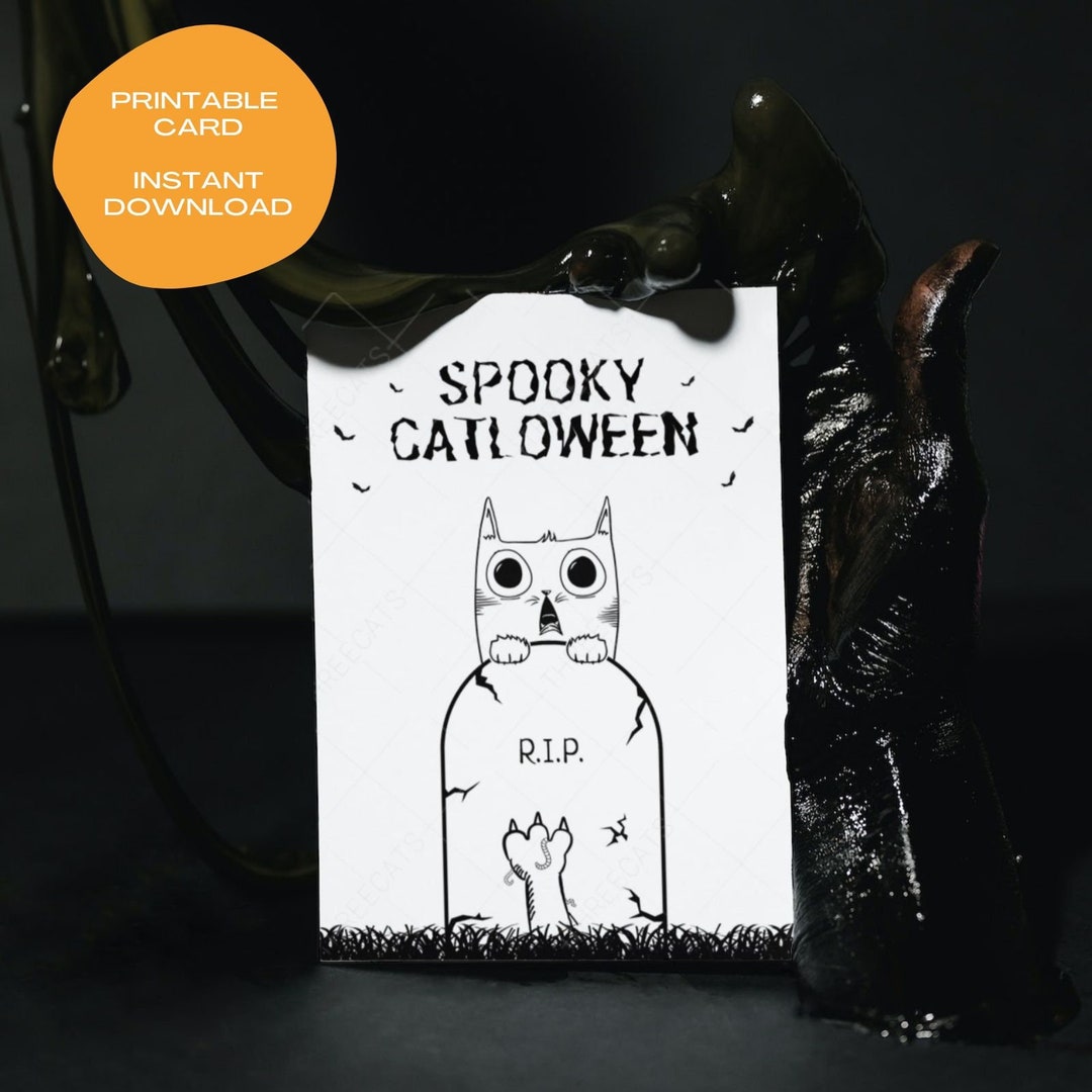 Funny Halloween Printable Card Digital Postcard Halloween - Etsy
