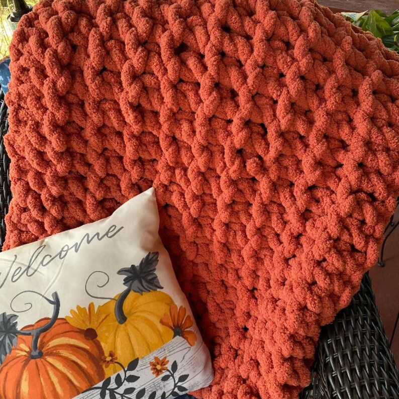 Chunky Knit Blanket Chunky Knit Throw Etsy