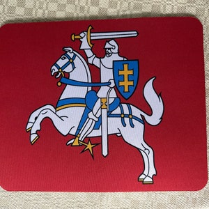Lithuanian Vytis flag mouse pad