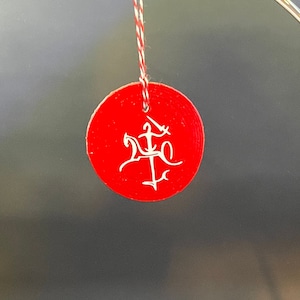 Lithuanian &quot;Vytis&quot; wood ornaments