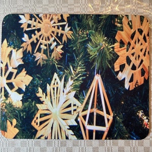 Lithuanian Christmas straw ornaments (siaudinukai) mouse pad
