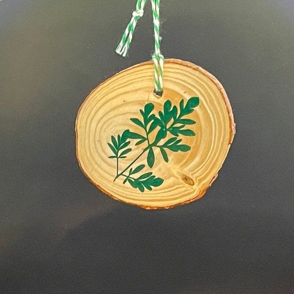 Lithuanian "Ruta" on wood ornament