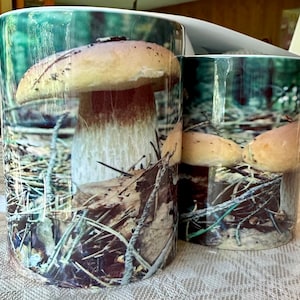 Lithuanian (Baravykai) mushroom ceramic mug