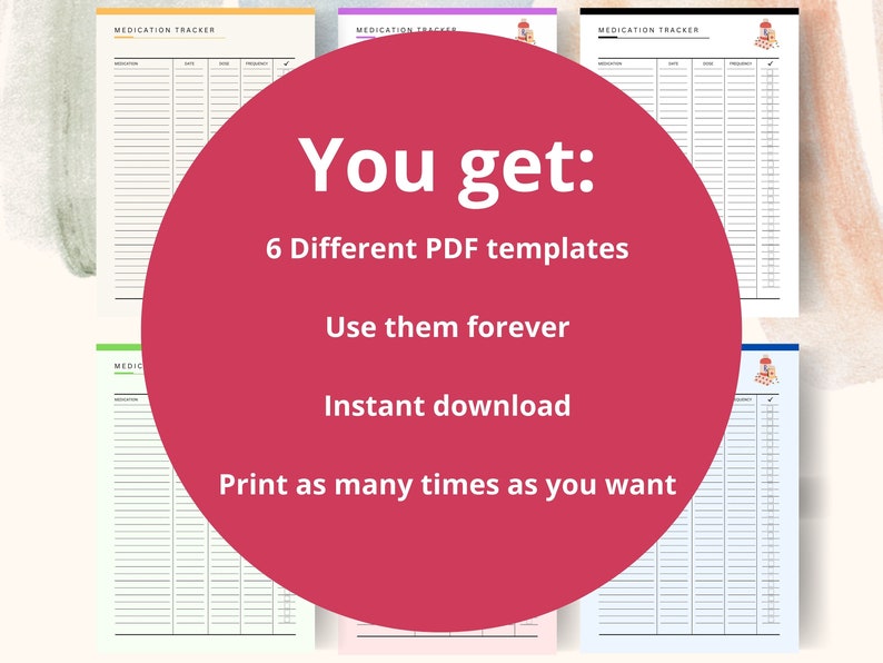 Editable Medication Log Printable Supplement Tracking Template ...