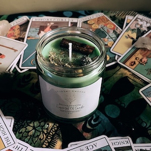 Money Drawing Candle Abundance Candle Scented Candle Intention Candle with Pyrite
