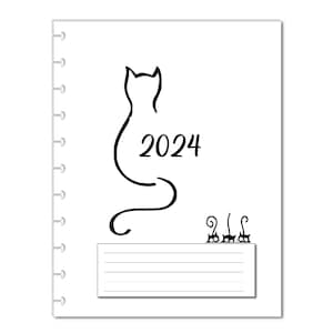 2024 Monthly Planner Calendar Refills fits 11-Disc (8.5 x 11 inches) Planners Such as TUL Letter, Big Happy Planner, Staples ARC Notebook, L