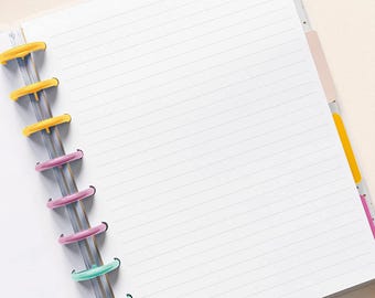 Letter Size Planner Notes Refills: 11-Disc Pre-punched Inserts