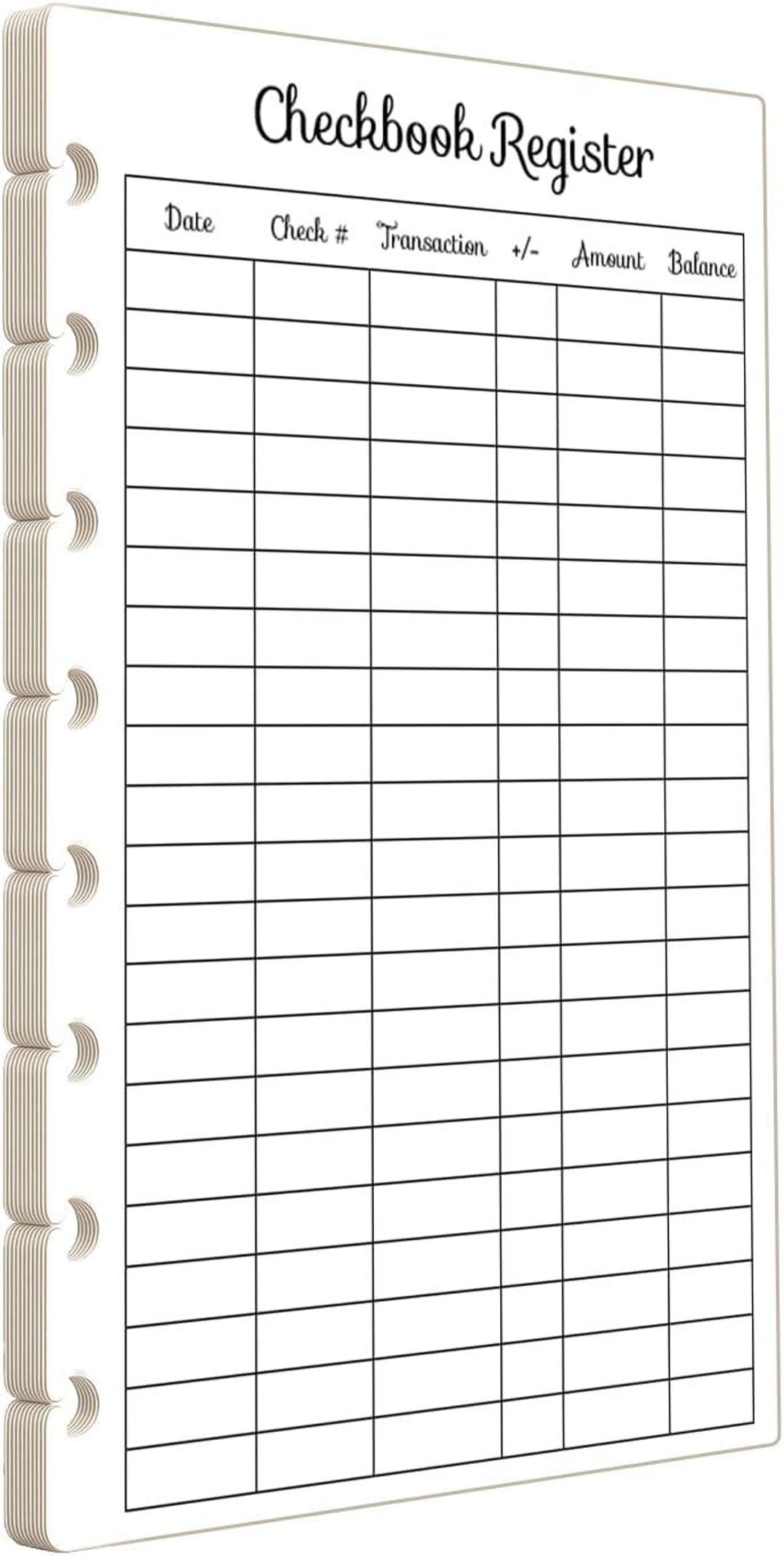 Checkbook Register Inserts for Half Letter Size Discbound Planners - Etsy