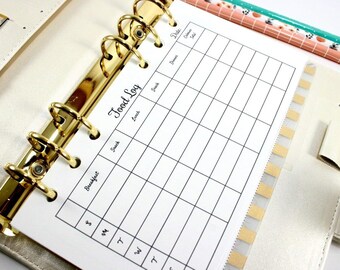 Food Log Planner Inserts | Personal Size (3.75 x 6.75 Inch)