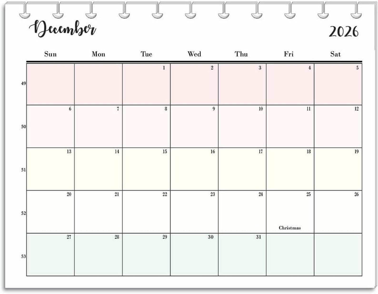 Disc Calender 2026 Disc Planner Refills: Monthly Calendar (multiple Sizes) - Etsy