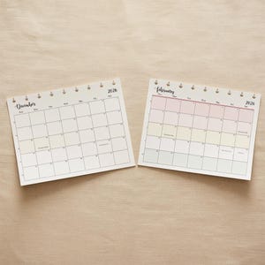 2026 Disc Planner Refills: Monthly Calendar (Multiple Sizes)
