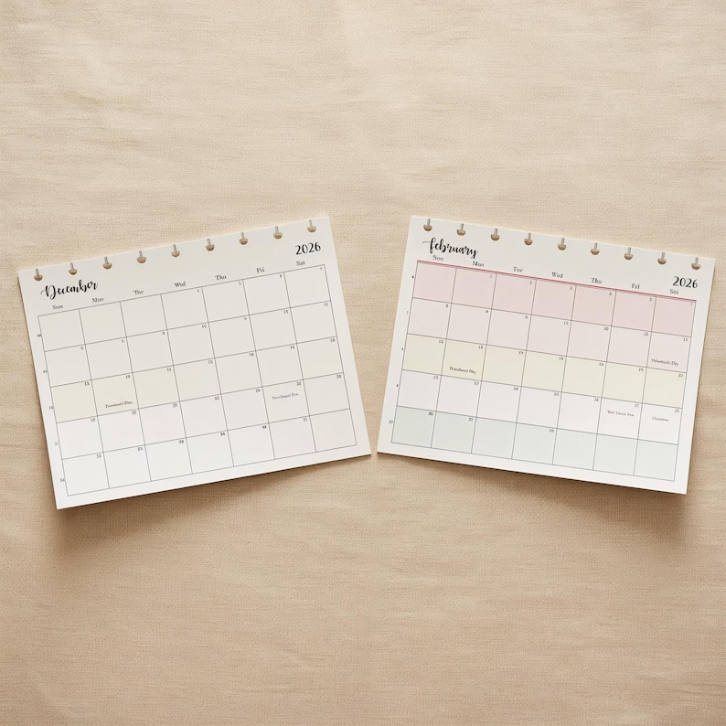 Disc Calender 2026 Disc Planner Refills: Monthly Calendar (multiple Sizes) - Etsy