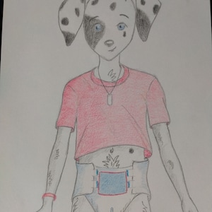 Adult baby art. ABDL. Jody the Dalmation.