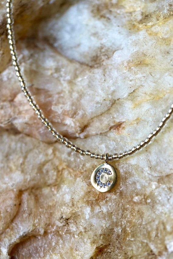Initial charm necklace