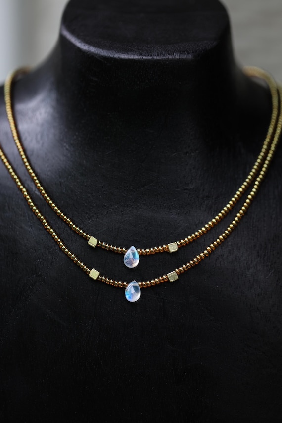 AAA Grade Rainbow Moonstone Necklace