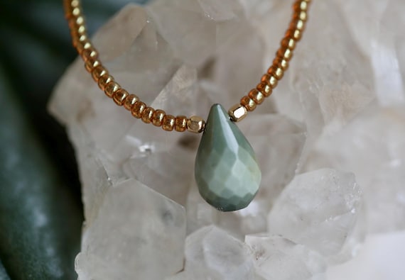 Green Cat's Eye Quartz Necklace