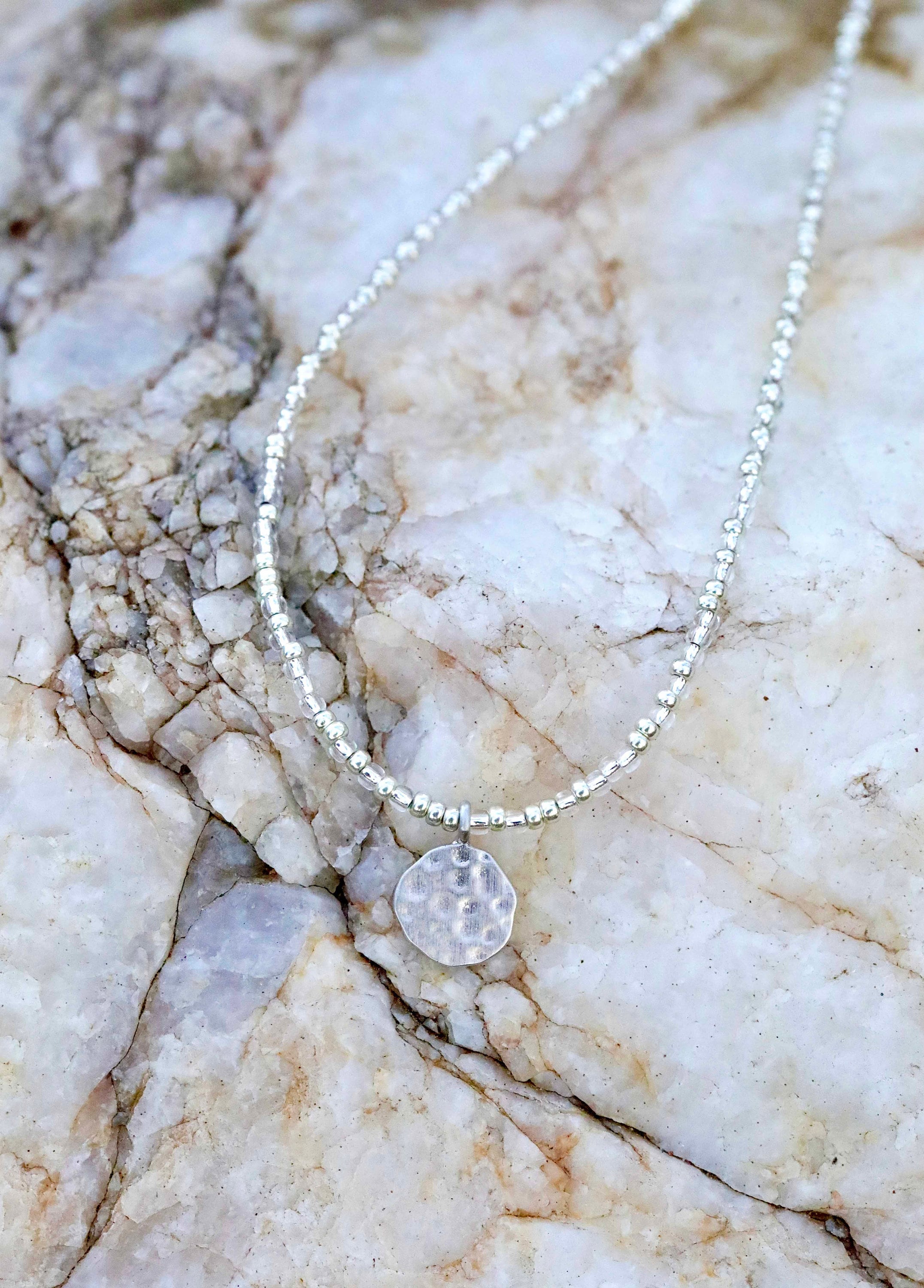 Silver Discs Necklace - All The Falling Stars