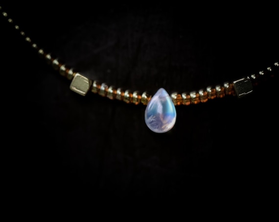 AAA Grade Rainbow Moonstone Necklace