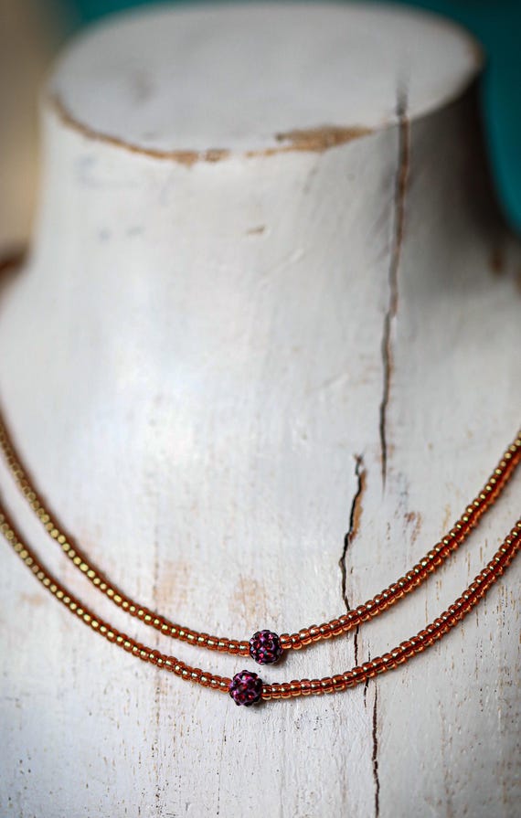 Minimalist Pave Crystal Amethyst Necklace