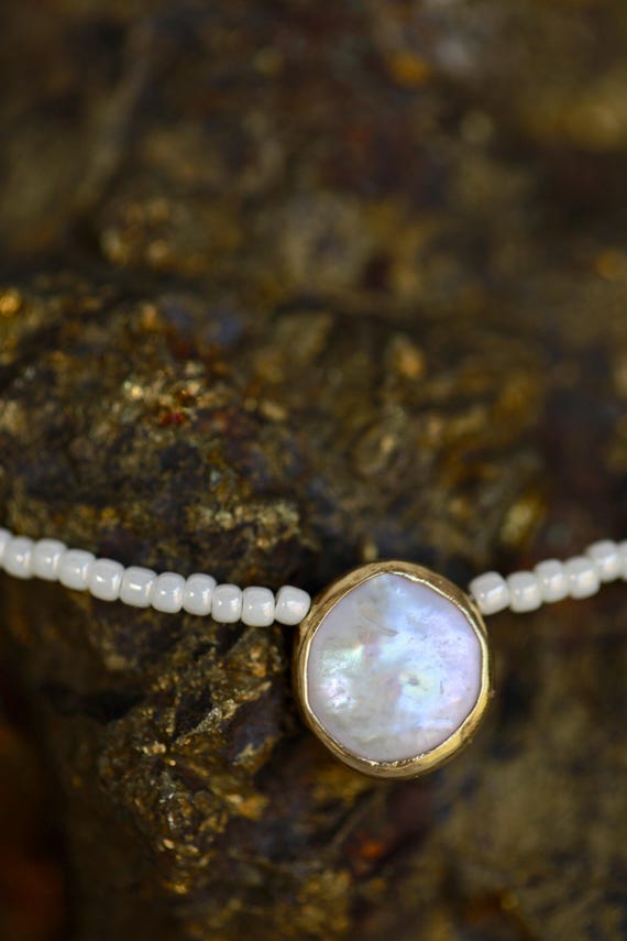 Freshwater Pearl Coin Necklace