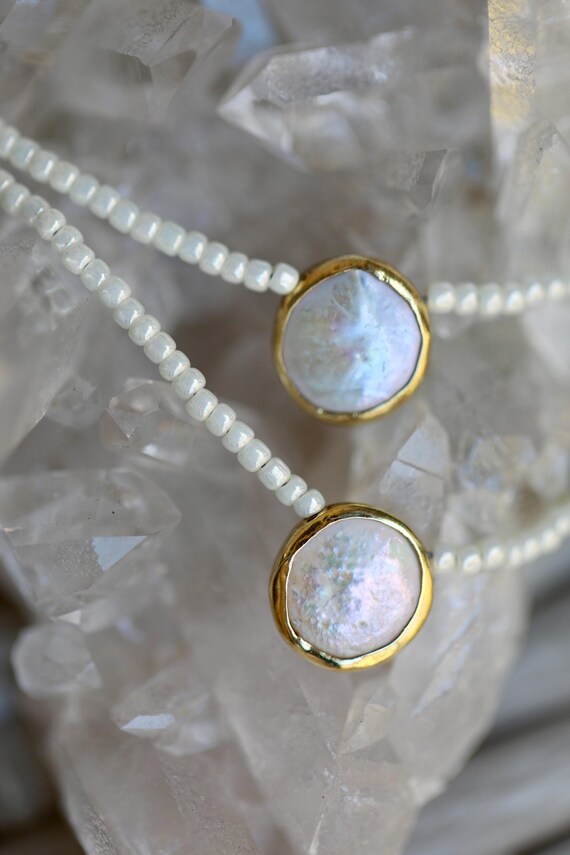 Freshwater Pearl Coin Necklace