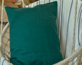 Gewaschener Leinen-Kissenbezug mit Umschlagverschluss – Leinen-Kissenbezug – handgefertigtes Kissen – individuelle Kissen
