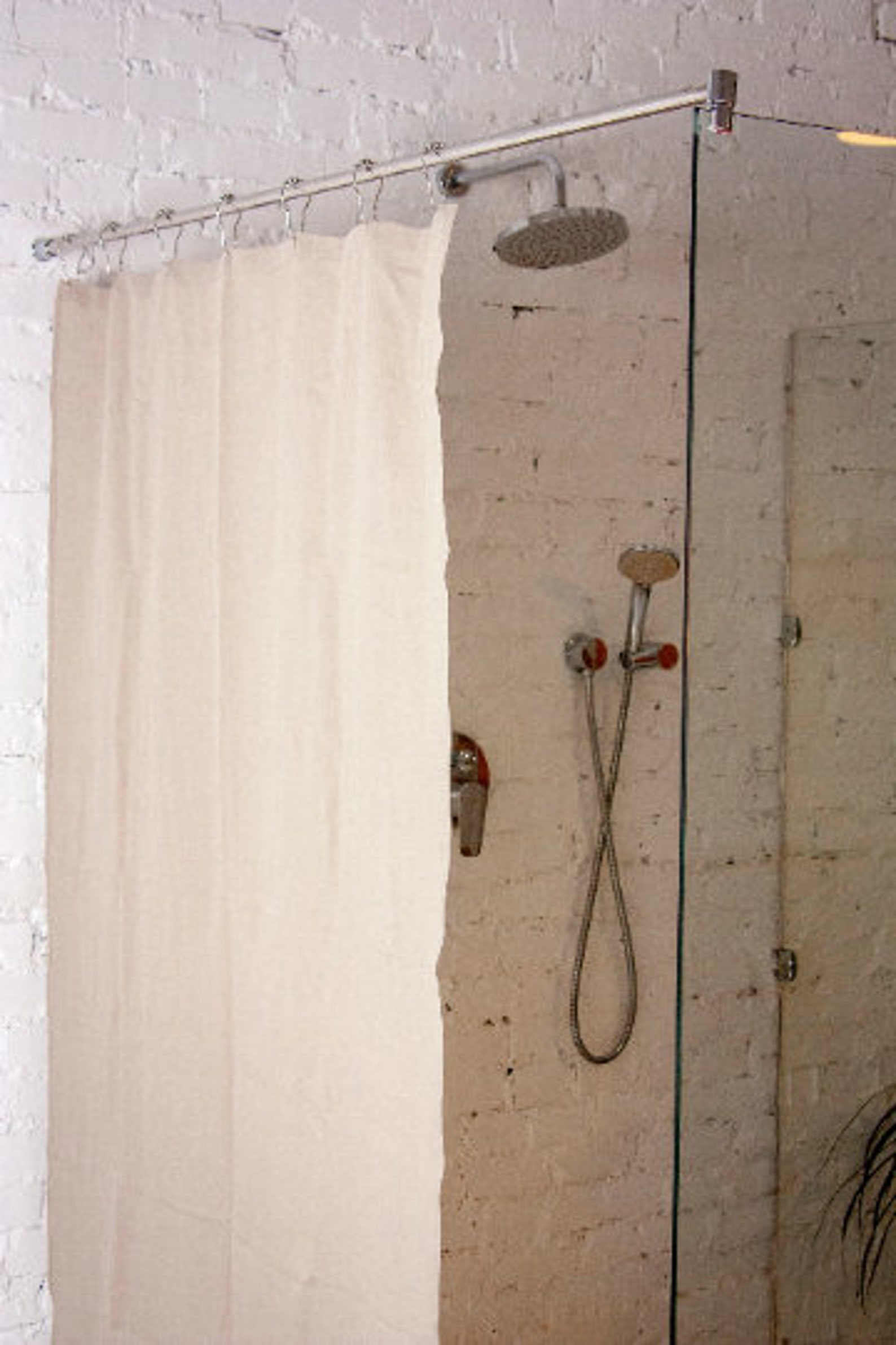 Shower Curtain Linen Shower Curtain Hemp Shower Curtain Etsy