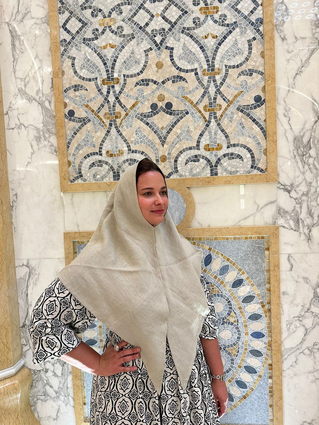 Kuwait Lady Linen Hijab, Elegant Islamic Scarf, Womens Clothing - Etsy
