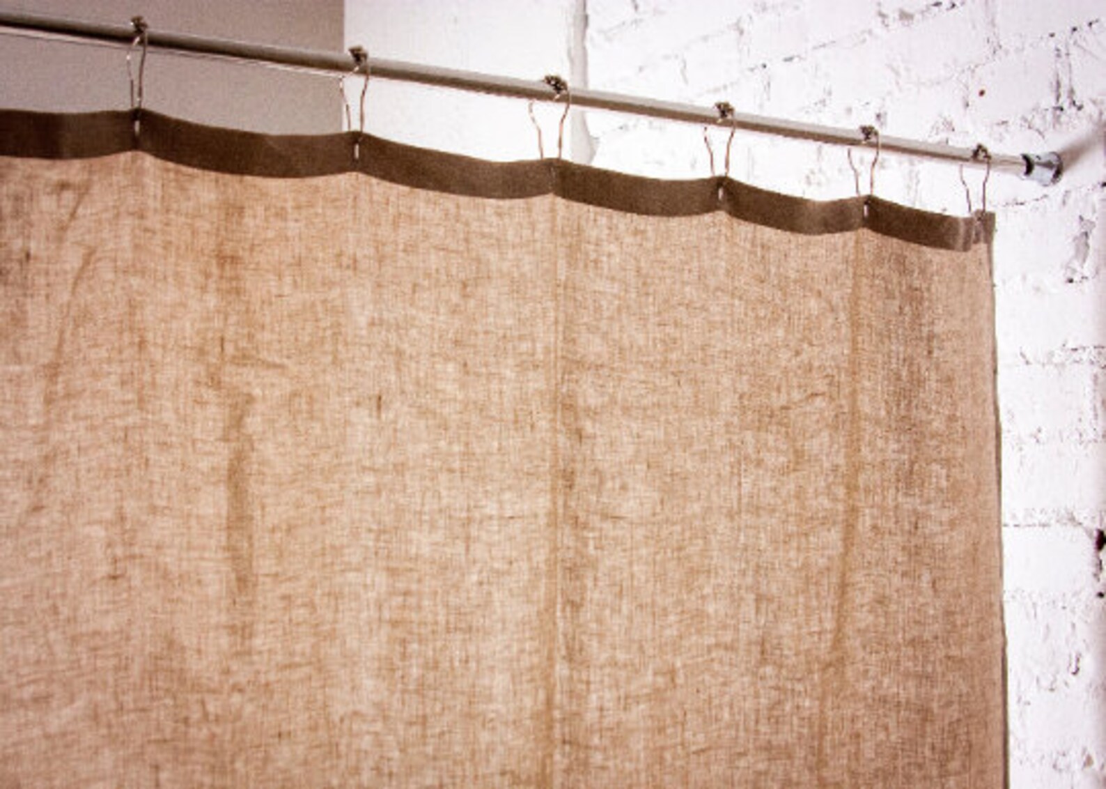 Shower Curtain Linen Shower Curtain Hemp Shower Curtain Etsy