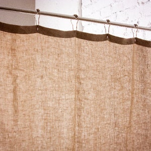 Shower Curtain, Linen Shower Curtain, Hemp Shower Curtain, Farmhouse ...
