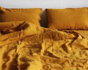 Duvet Cover, Boho Bedding, Mustard Cover Comforter, King Size Bedding, Yellow Comforter